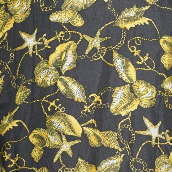 Vintage 80s Silk Nautical Shell Chain Bomber Jacket - Picture 4 of 8